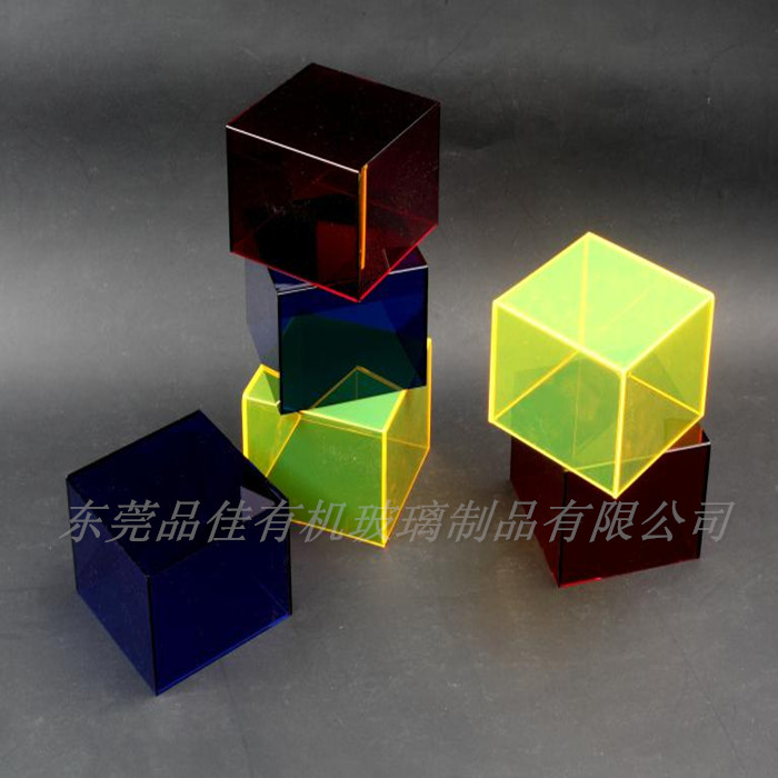 透明亞克力盒 彩色亞克力盒 定制五面體亞克力盒